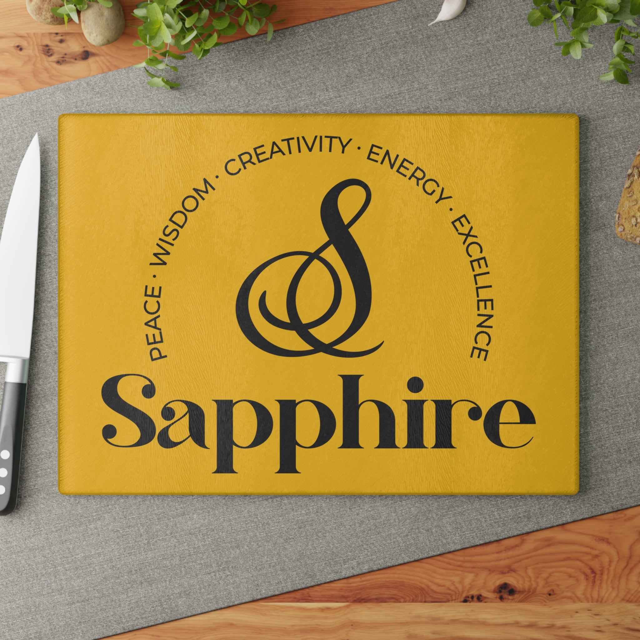 Sapphire Cutting Board (Gold)