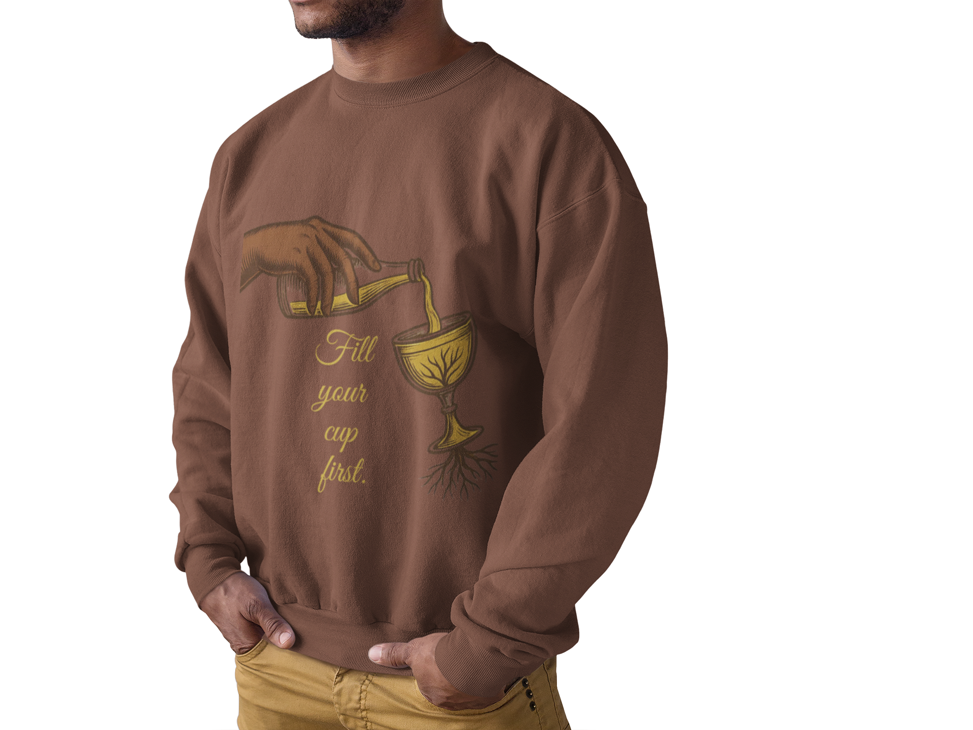 Fill Your Cup First – Sapphire Fall 2025 Wellness Crewneck